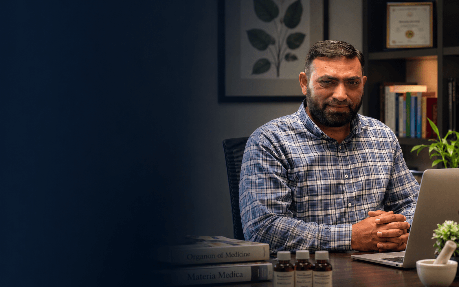 Dr. Muhammad Husnain represented in a professional online consultation setting